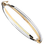 9K Yellow & White Gold Ladies Bangle - Pobjoy Diamonds