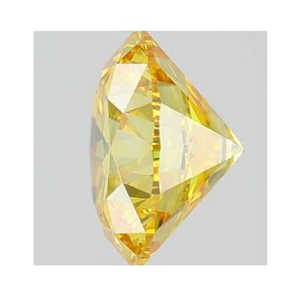 Fancy Vivid Yellow Round Cut Lab Grown Diamond 1.10 Carat - Pobjoy Diamonds