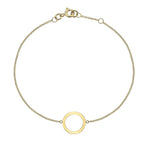 9K Yellow Gold Single Hoop Ladies Bracelet - Pobjoy Diamonds