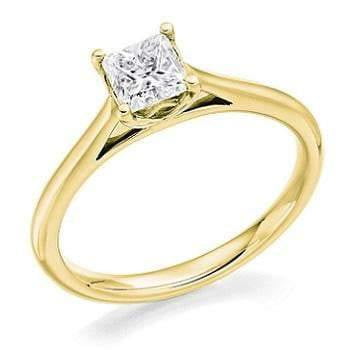 Nivaria Four Prong Princess Cut Diamond Ring 0.30 To 1.00 Carat - Pobjoy Diamonds